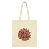 Floral Tote Bag, Daisy Flower Design, Botanical Art Bag, Aesthetic Tote, Stylish Handbag, Everyday Bag, Eco Friendly Shopping Bag - Tawshia